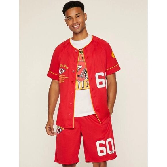 Kansas City Chiefs Mens XXL Mesh Shorts Forever 21 NFL Team Apparel 2XL Red KC - Picture 13 of 14